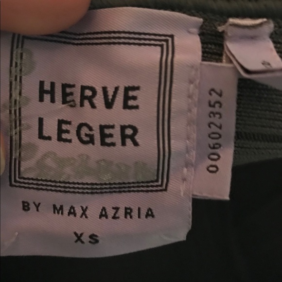 Sold Herve Leger gunmetal Dress - Picture 6 of 8